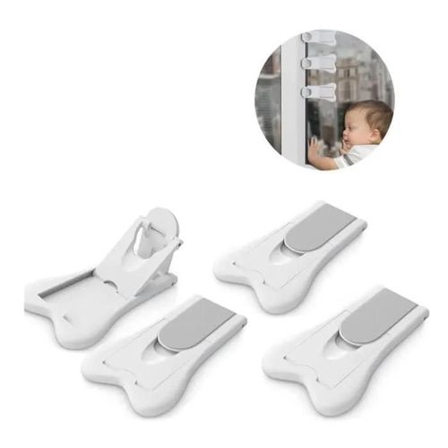 4 Pcs Bloque Porte Coulissante, Fentre Verrouillage De Scurit Enfant, Serrures Porte Coulissante De Scurit Bloqueur