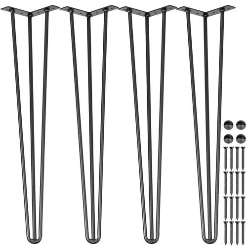 4 Pcs pingle  Cheveux Pieds De Table En Acier Au Carbone Ensemble Pour Meubles Banc Table De Bureau