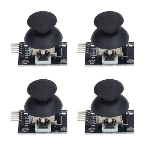 4 Pcs Joystick Module 5 Broches Jeu Contrleur Contrle Capteur X Y Double Axes Set Kit pour PS2