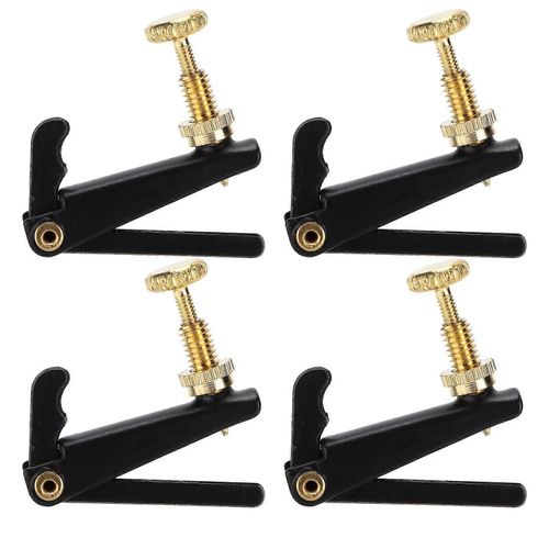 4 Pcs Violon Fine Tuners Mtal String Adjuster Remplacement Musical Accessoires Pour 3/4 4/4