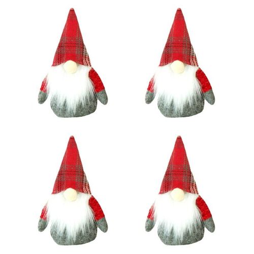 4 Pendentifs De Nol Faits  La Main, Poupe Sans Visage, Simulation De Moustache Douce, Cadeaux Pour Fte De Nol En Intrieur