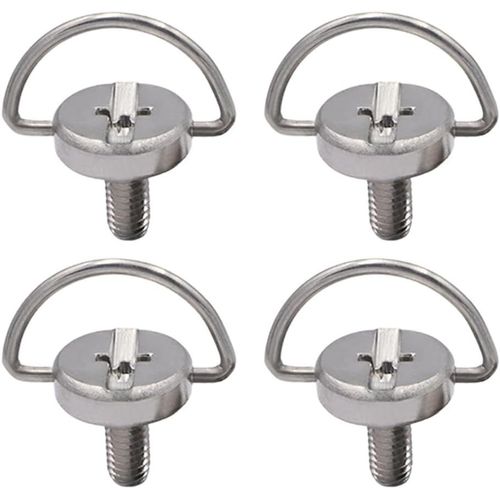 4 Pice Vis de Bandoulire M4, Vis de Fixation avec Anneaux en D, M4 Vis de Montage avec D-Ring en Acier Inoxydable, pour Tlcommande DJI Mini 3 Pro RC, Trpied D'appareil Photo