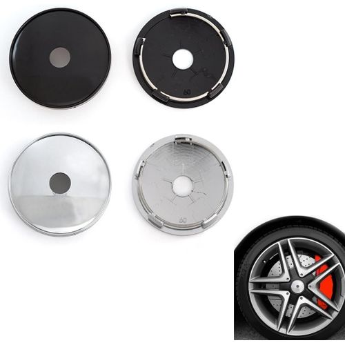 4 Pices Cache Moyeu, Id 56 Mm Od 60 Mm Auto Cache Moyeux Capuchons De Centre In Abs, Enjoliveurs Centre De Roue De Voiture,[5626]