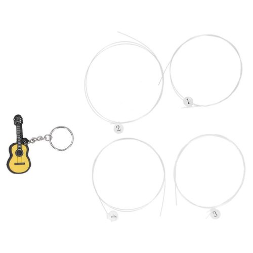 4 Pices De Rechange DInstruments  Cordes Laiteuses Pour Ukull De Guitare Universalmilky Carbon String Set