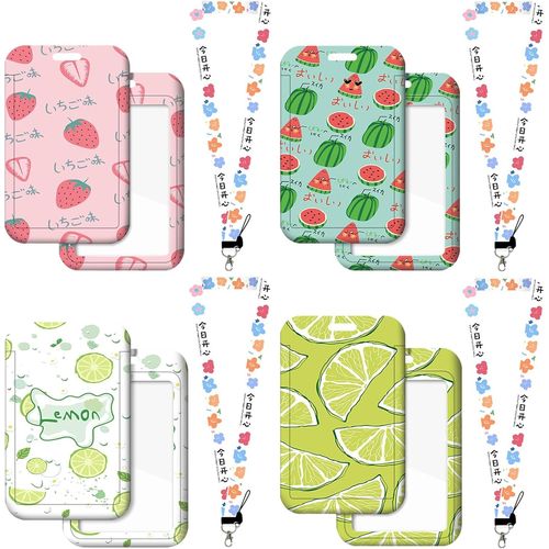 4 Pices Porte Badge Cordon Porte Badge Tour De Cou Rtractable Tour De Cou Avec Porte-Cartes Porte Badge Tour De Cou Pour Porte Badges D'identification,Cls,Camra,Tlphone Portable