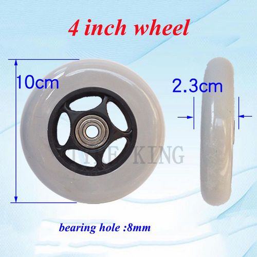 4 Pouces Ou 5 Pouces Pneu De Roue Solide Petit Fauteuil Roulant Roue Avant Pneu Roue De Chariot Pour Enfants, Roue Universelle 2 Pices