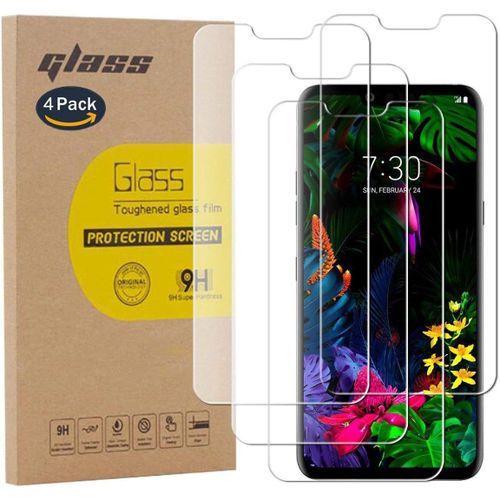 4 Protecteurs D'cran Verre Tremp Pour Lg G8 Thinq - 0.26mm Ultrafin 9h Antichoc, Anti-Trace, Transparence Optique Avec Bordure 2.5d Sans Bulle (4 Films + Kit Nettoyage)