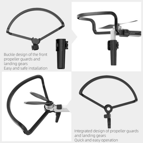 4 Protections D'hlice Pliables Avec Train D'atterrissage lvateur Pour Dji Mavic Mini_Black