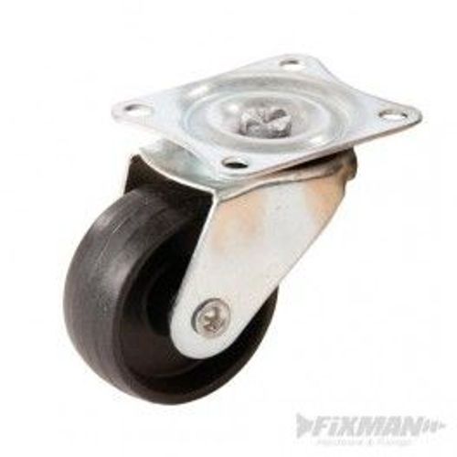 4 Roulettes Pivotantes Caoutchouc Usage Lger - 31 Mm