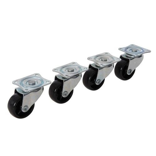 4 Roulettes Pivotantes Caoutchouc Usage Lger - 41 Mm