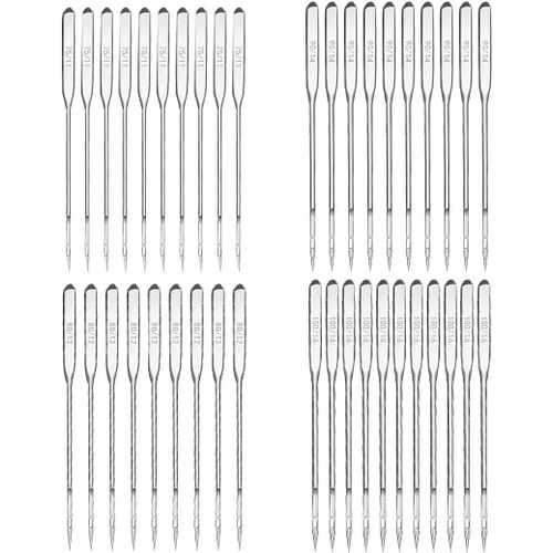40 Pcs Aiguille Machine A Coudre Universelle 5 Tailles 75/11 80/12 90/14 100/16 Aiguilles Machine  Coudre Domestique Avec Bote,Pour Machine  Coudre Pour Singer,Brother,Janome,Varmax.[Y547]