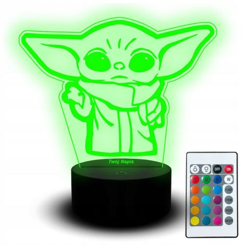 Veilleuse Led Statue De Bureau Bébé Yoda Film Star Wars Illuminée