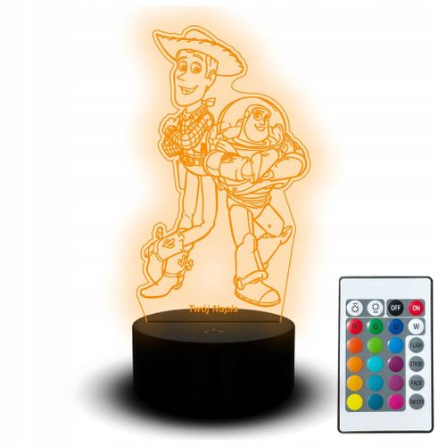 Veilleuse Led Andy Buzz L'éclair Toy Story Disney Woody Figurine Enfant