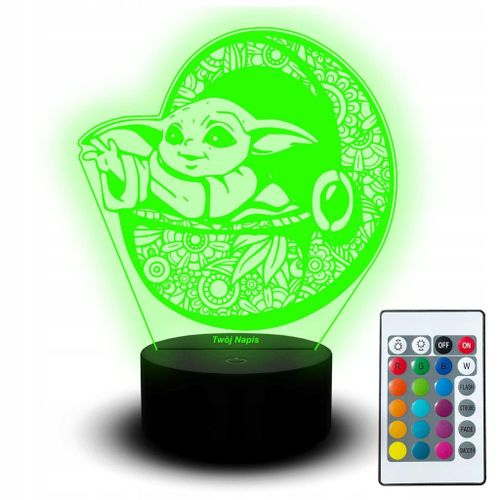 Veilleuse Led Statue De Bureau Bébé Yoda Film Star Wars Illuminée
