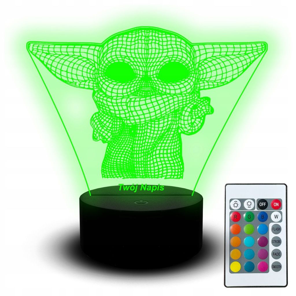 Veilleuse Led Statue De Bureau Bébé Yoda Film Star Wars Illuminée