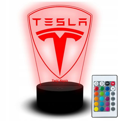 Lampe De Bureau Led Avec Logo Tesla, Statue, Modèle S 3, Yx, Gravure De Voiture, Usb