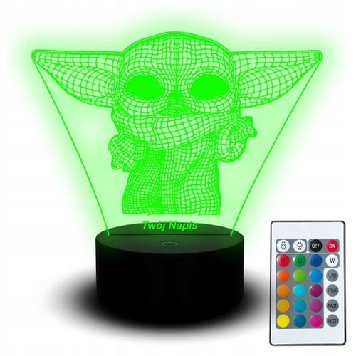 Veilleuse Led Statue De Bureau Bébé Yoda Film Star Wars Illuminée
