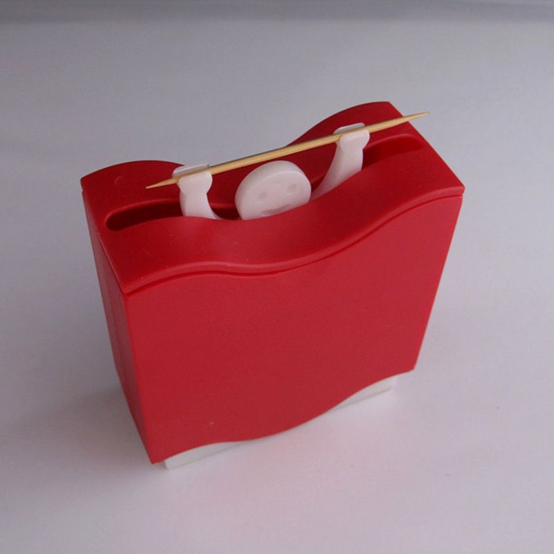 Rouge Porte Cure-Dent Pick Distributeur De Cure-Dents. Grâce À Un S...