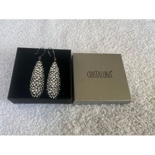 Boucles D'oreilles Larme Transparentes En Cristal Acrylique Swarovski 300 287 00