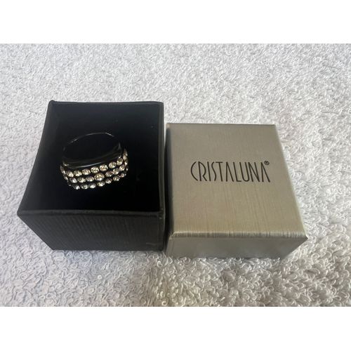 Bague Cristaluna Julia En Cristal Acrylique Noir Swarovski 101 404 00