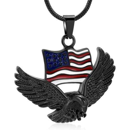 Collier Urne Aigle Pour Cendres D'êtres Chers, Porte-Cendres Souvenir Pour Animal De Compagnie, Bijoux Commémoratifs Pour Cendres Humaines Pour Hommes Et Femmes