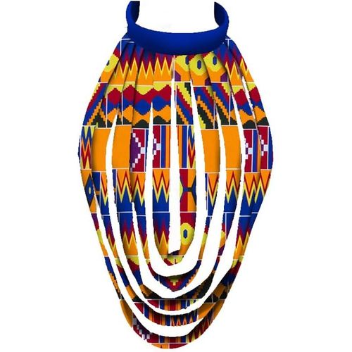 Collier Africain En Corde Multicouche, Bijoux Ankara, Collier Multi-Brins Imprimé Africain, Colliers En Cire Africaine¿