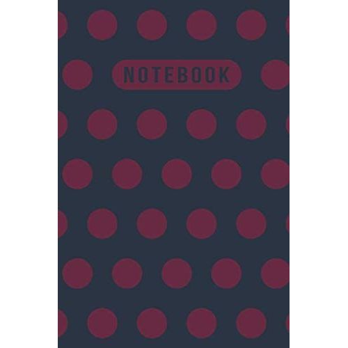Notebook: Elegant Blaugrana Red Blue Polka Dot Journal - Lined Journal & Diary For Writing Taking Notes