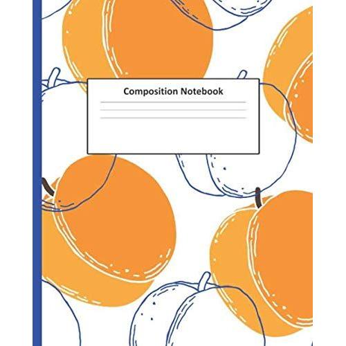 80's Composition Notebook: Blank Lined - College Ruled - Peach - Memphis Style