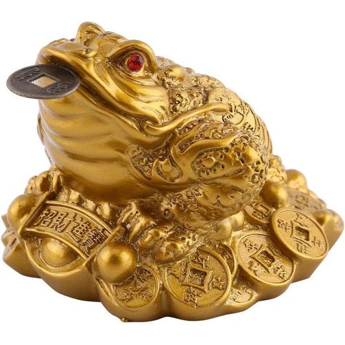 Statue De Crapaud Porte-Bonheur, Crapaud Feng Shui À Trois Pattes Avec Pièce De Monnaie, Grenouille Porte-Bonheur Pour Caisse Enregistreuse, Bureau, Pendaison De Crémaillère, Cadeau D'ouverture De Mag