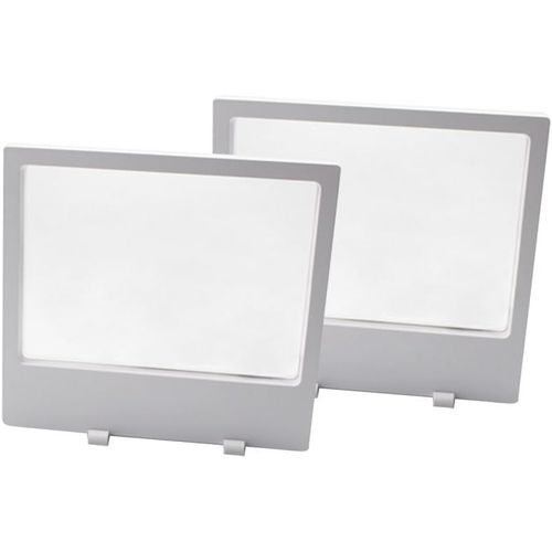 Présentoir Flottant Blanc En Pet De 7,87 Pouces Avec Supports Pour Pièces De Monnaie, Bijoux, Médailles, Affichage 3d - Lot De 2