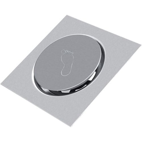 Caniveau de douche carré en acier inoxydable avec grille amovible et filtre à cheveux, empêche les odeurs de pénétrer dans la salle de bain, la cuisine, le garage, le sous-sol et les toilettes.