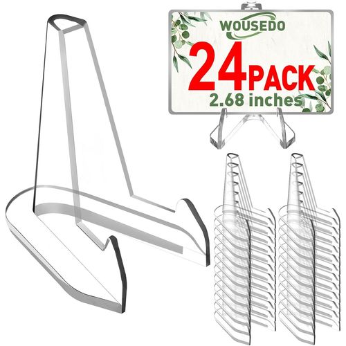 Lot De 24 Chevalets En Acrylique Transparent (2,68 Pouces) Pour Afficher Des Médailles De Défi, Des Cartes De Classement Et Des Cartes De Sport