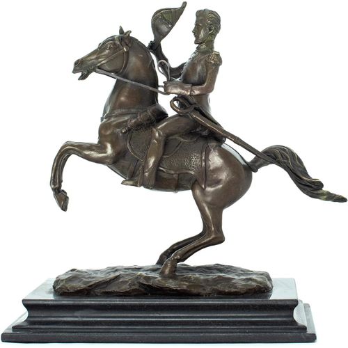 Statue en bronze du général Andrew Jackson à cheval - Sculpture d'art militaire historique, idéale pour les passionnés d'histoire et les collectionneurs