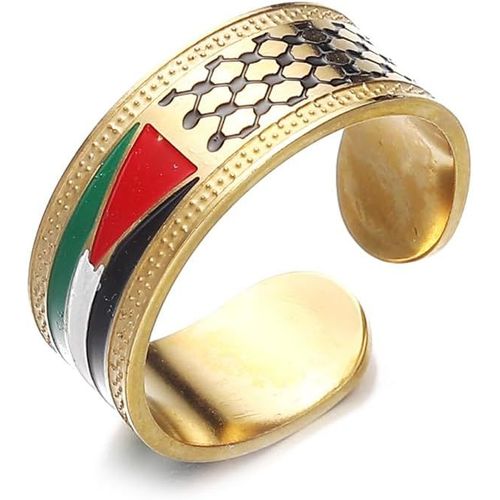 Bague Arabe Palestinienne En Acier Inoxydable, Bijou Pour Homme Et Femme, Bijoux Arabes