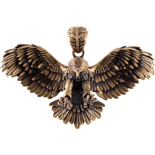 Pendentif Aigle Pour Collier, Collier À Breloques, Bijoux Faucon, Cadeau Pour Hommes Et Femmes (Laiton)