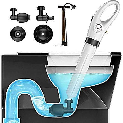 Déboucheur de toilettes à air haute pression, déboucheur de canalisations, pour salle de bain, toilettes, baignoires, cuisines, douches et siphons de sol