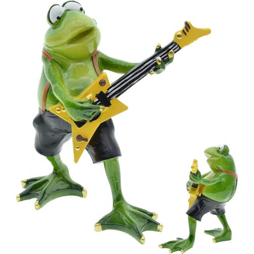 Statue De Grenouille Pour Décoration Extérieure, Statue De Grenouille Pour Jardin, Statue De Grenouille Musicale 3 Pièces, Sculptures Et Statues De Jardin Pour Patio, Décoration Extérieure, Figurines