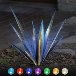 Plante D'agave En Métal, Art En Métal 9 Feuilles Tequila, Sculpture Rustique, Décoration De Pelouse, Sculpture Rustique