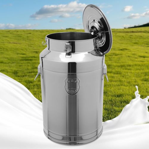 Bidon De Lait En Acier Inoxydable 304 De 76 L/20,08 Gallons, Pichet À Bière, Bouteille D'huile, Seau À Glace, Barils De Transport De Lait, Bidon De Stockage, Bidon De Transport Avec Couvercle Scellé P