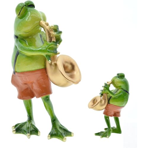 Statue De Grenouille Pour Décoration Extérieure, Statue De Grenouille Pour Jardin, Statue De Grenouille Musicale 3 Pièces, Sculptures Et Statues De Jardin Pour Patio, Décoration Extérieure, Figurines