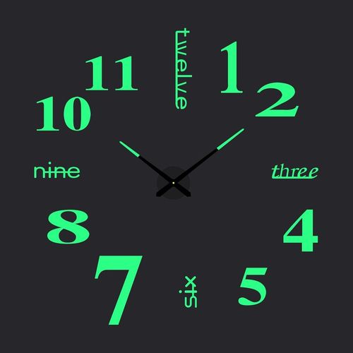 Grandes horloges murales sans cadre à faire soi-même, miroir 3D lumineux, horloge murale silencieuse et moderne pour salon, chambre à coucher, bureau