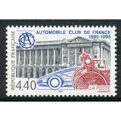 Centenaire De L'automobile Club De France Année 1995 N° 2974 Yvert Et Tellier Luxe