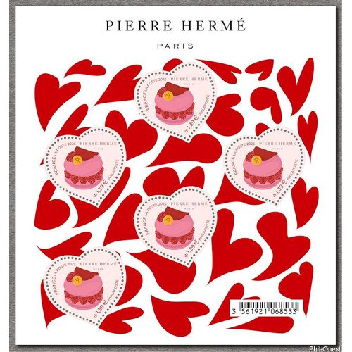 Saint Valentin : Coeurs De Pierre Hermé Bloc Feuillet 159 Année 2025 N° 5844 Yvert Et Tellier Luxe