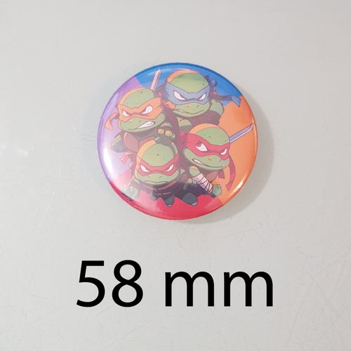 Un Badge Aux Couleurs Des Tortues Ninja Mutantes - Badge 58 Mm