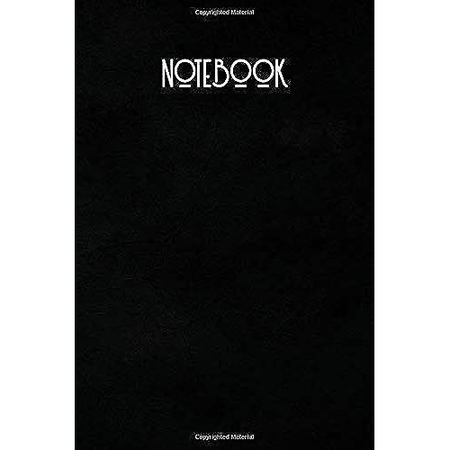 Notebook: 6x9 Medium Size Black Notebook Journal For Taking Notes, Traveling And Writing. Ruled/Lined Pages, Hard Cover With Matte Finish, 124 Pages