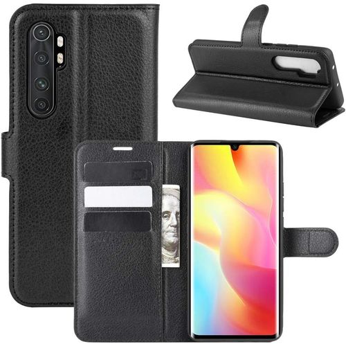 Coque Xiaomi Mi Note 10 Lite, Antichoc Portefeuille Étui Housse En Cuir À Rabat Flip Cover Case Avec Silicone Bumper, Porte Carte, Béquille, Boucle Magnétique Pour Xiaomi Note 10 Lite, Noir
