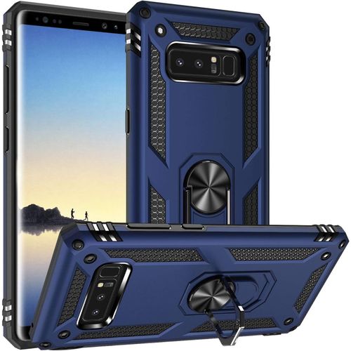 Coque Pour Galaxy Note 8, Étui Antichoc Cover Anti Housse Avec Bague Rotatif Support Pour Samsung Galaxy Note 8 Bleu Marin
