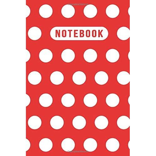 Notebook: Elegant Red White Polka Dot Journal - Lined Journal & Diary For Writing Taking Notes