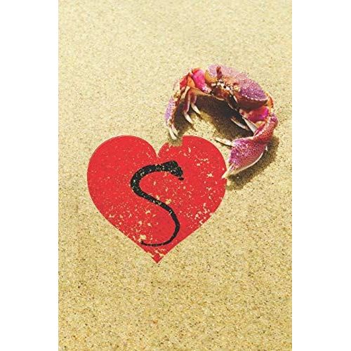 S: Beautiful Initial Monogram Letter S Ruled Notebook Pages. Pretty Personalized Name Journal/Notebook & Diary For Writing, Lined Gift, 120 Pages, 6x9, Soft Cover, Matte Finish