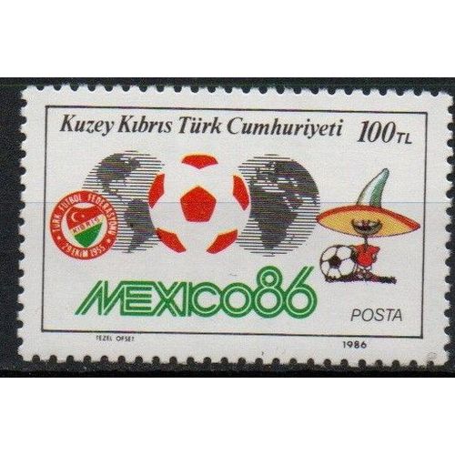 Chypre Turque Timbres Coupe Du Monde De Football 1986